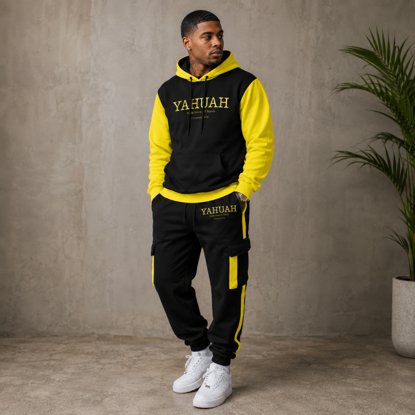 Yahuah: Name Above All Names (02-02) | Unisex Triblend Fleece Cargo Joggers