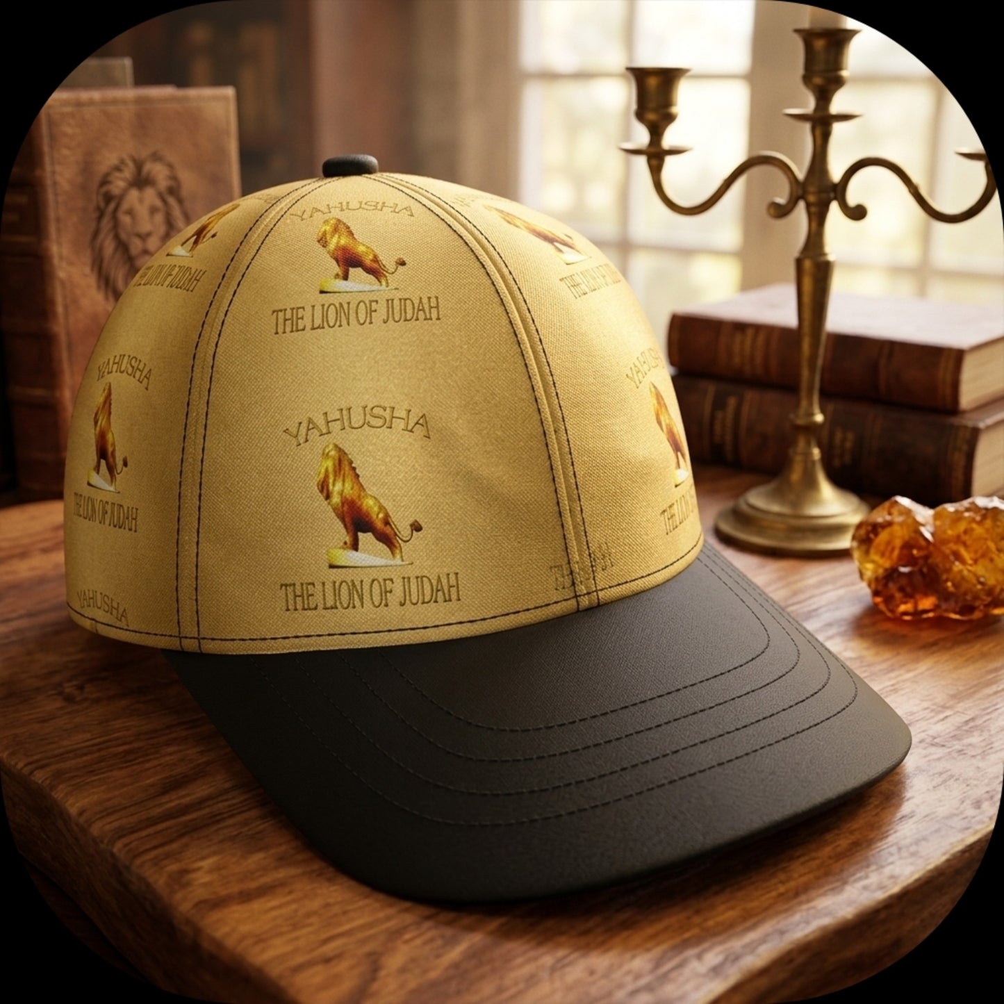 Yahusha-El León de Judá 01 Gorra de béisbol de diseñador 