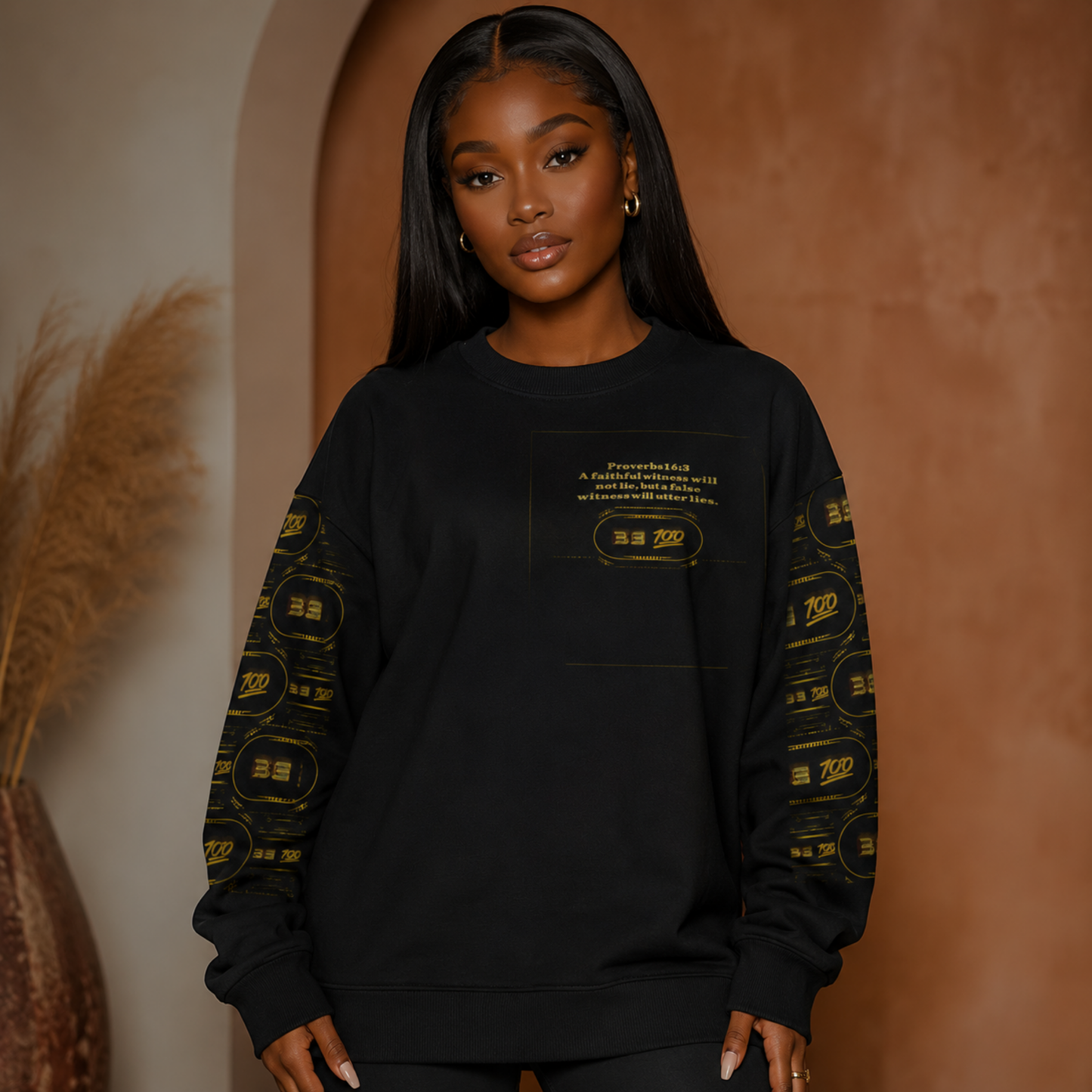 "Be 100" (01) | Unisex Cotton Blend Sweatshirt