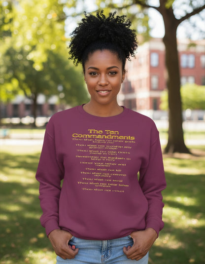 Ten Commandments 01 Designer Hanes Unisex 50/50 Fleece Sweatshirt (2 colors)