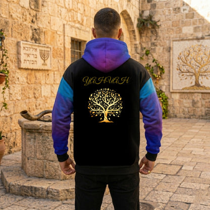 Yahuah: Tree of Life (01-02) - Royal Raiment | Unisex Heavyweight Oversized Fleece Hoodie