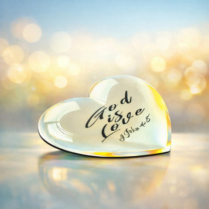 Illustrated Truth 01 "God is Love" Heart-shaped Mousepad