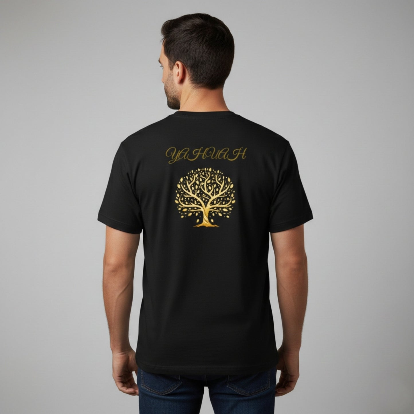 Yahuah-Tree of Life 01-01 Designer Unisex Cotton T-shirt