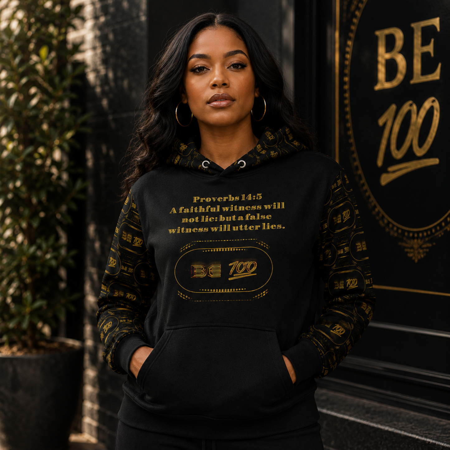 "Be 100" (01) | Unisex Cotton Blend Hoodie