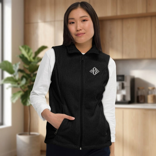 Hebrews 01-03 Designer Columbia Embroidered Ladies Fleece Vest
