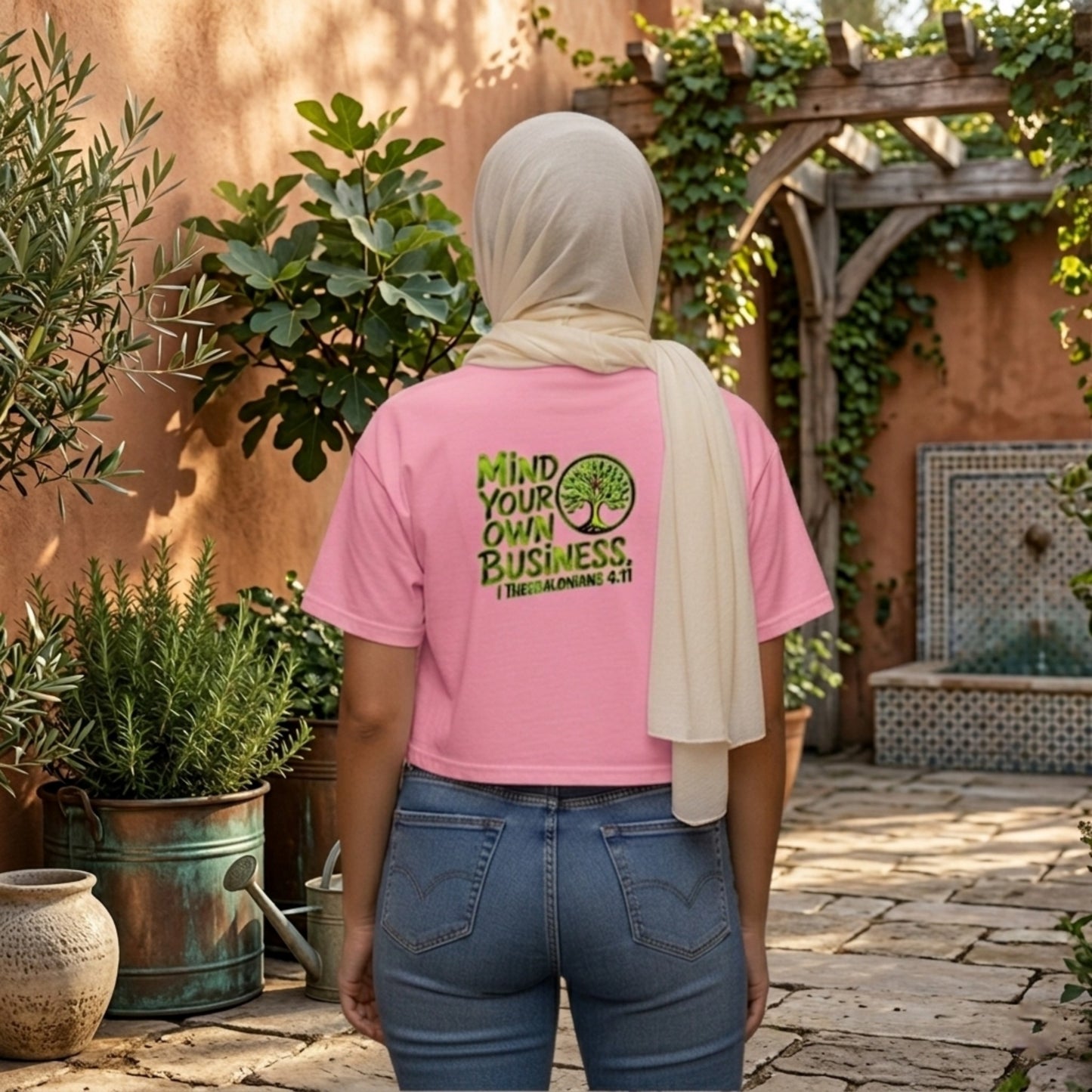 "Mind Your Own Business" (01-01) | Cotton Crop Top | 3 colors
