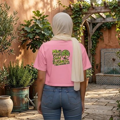 "Mind Your Own Business" (01-01) | Cotton Crop Top | 3 colors