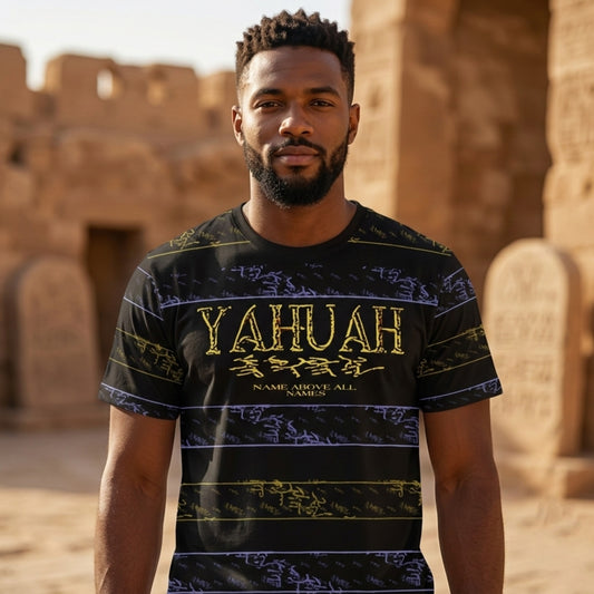 Yahuah-Name Above All Names 01-03 Purple+Blue Designer Unisex T-shirt