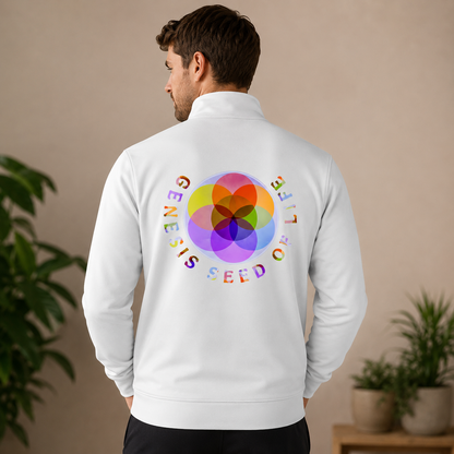 Sacred Geometry: Genesis Seed of Life 01-01 Designer Sport-Tek Men's Sport-Wick Fleece Track Jacket