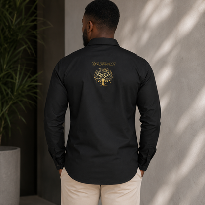 Yahuah: Tree of Life (01-01) | Men's Spread Collar Shirt