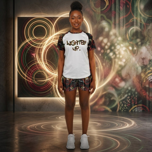 "Lighten Up" (01) | Raglan Tee & Shorts Set