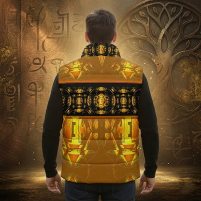 Hebrew World 01-03 Sacred Stillness Psalm 46:10 Stand Collar Puffer Vest
