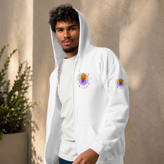 Sacred Geometry: Genesis Seed of Life 01-01 Designer Gildan Unisex Heavy Blend Zip Hoodie