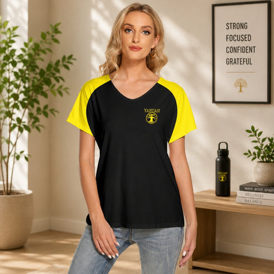 Yahuah: Tree of Life (02-01) - The Covenant Seal | Women's V-neck Loose Fit Tee