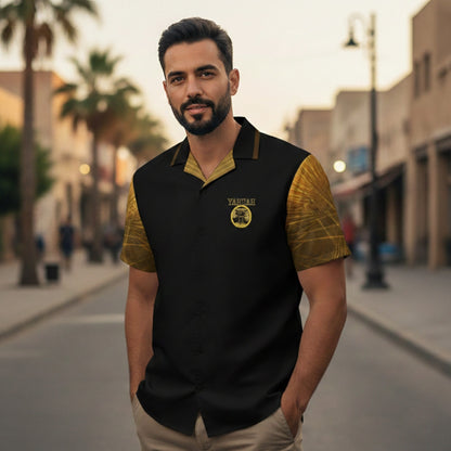 Yahuah-Tree of Life 02-03 Voltage Designer Unisex Camp Collar Shirt