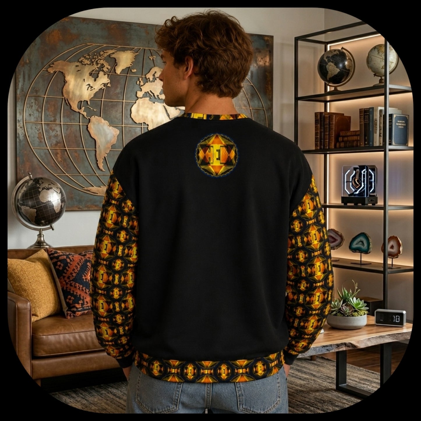 Hebrew World 01-02 Royal Radiance Heavyweight Oversized Unisex Sweatshirt