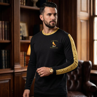Yahusha-The Lion of Judah 01 Men's Designer V-neck Jersey T-shirt