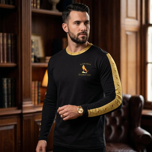 Yahusha-The Lion of Judah 01 Men's Designer V-neck Jersey T-shirt