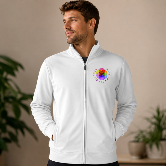 Sacred Geometry: Genesis Seed of Life 01-01 Designer Sport-Tek Men's Sport-Wick Fleece Track Jacket