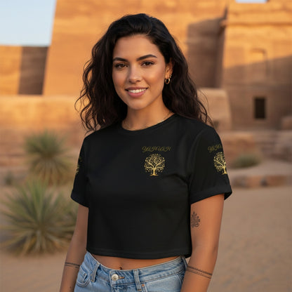 Yahuah: Tree of Life (01-01) | Raglan Crop Top (2 styles)