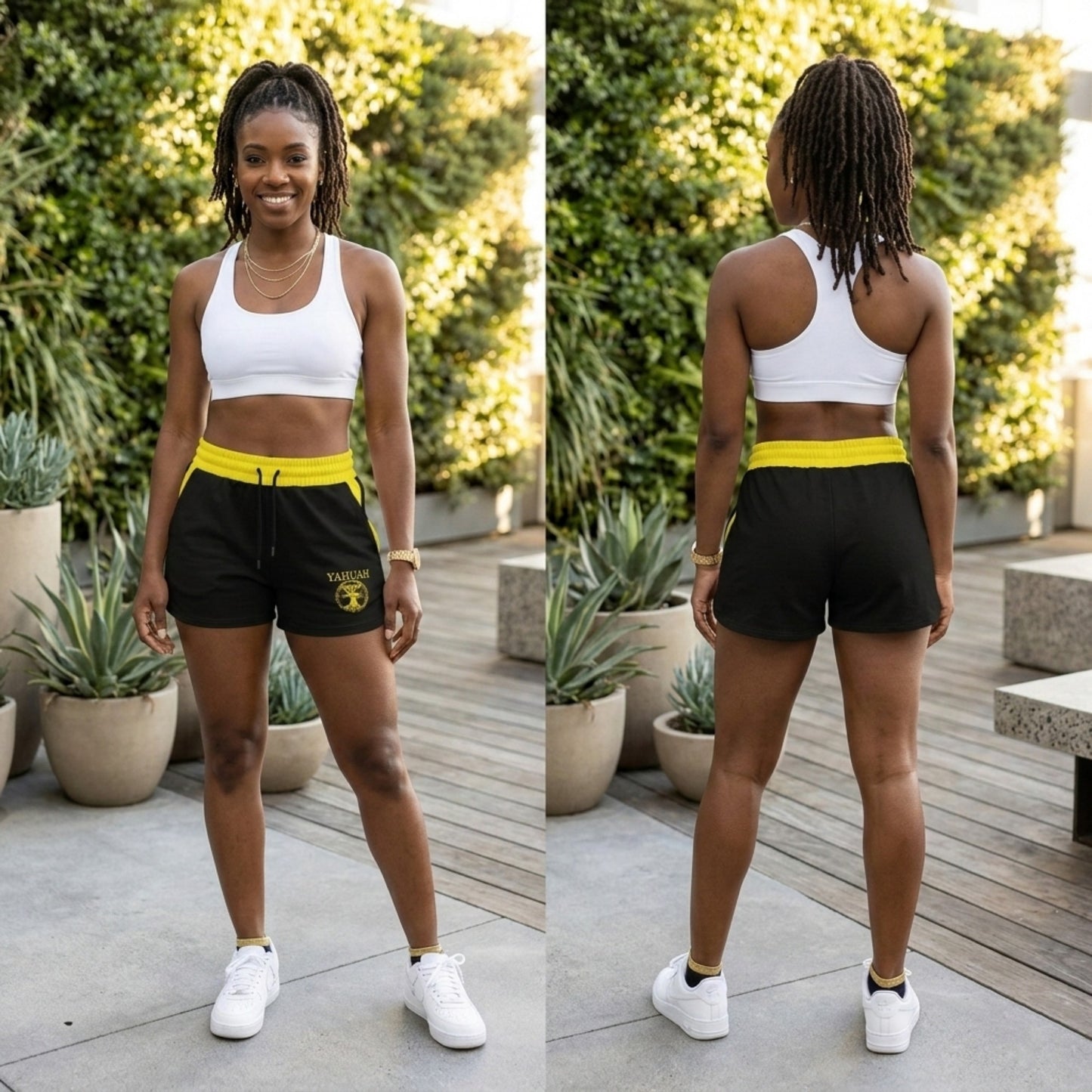 Yahuah-Tree of Life 02-01 Women's Jogger Shorts