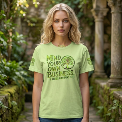 "Mind Your Own Business" (01-01) | Unisex Staple Tee | 5 colors