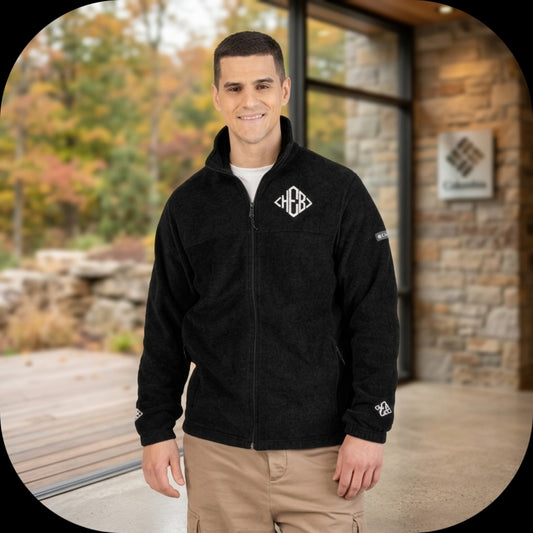 Hebrews 01-03 Designer Columbia Embroidered Unisex Fleece Track Jacket (3 colors)