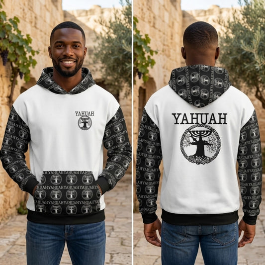 Yahuah: Tree of Life (02-05) - The Dualism Refined | Unisex Heavyweight Oversized Fleece Hoodie