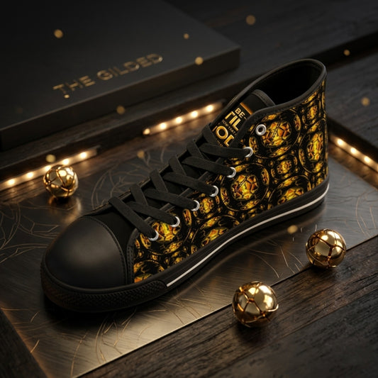 Hebrew World 01-03 Sacred Stillness Psalm 46:10 Men's High Top Canvas Sneakers