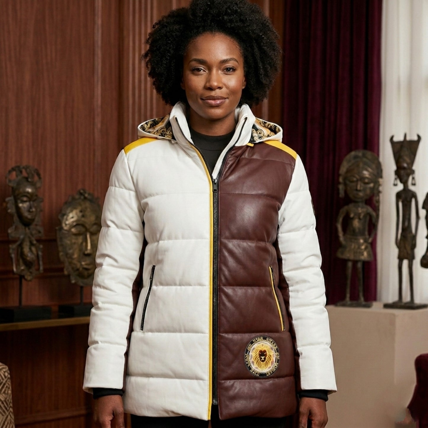 Yahusha-The Lion of Judah 03-01 Women's Puffer Jacket