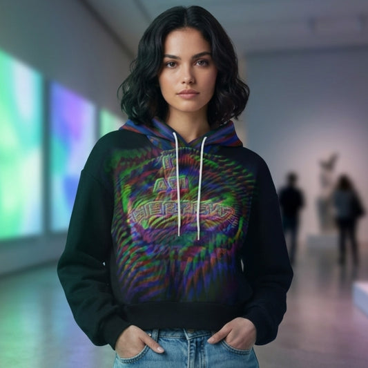 I AM HEBREW 01 Designer Cropped Drop Shoulder Hoodie