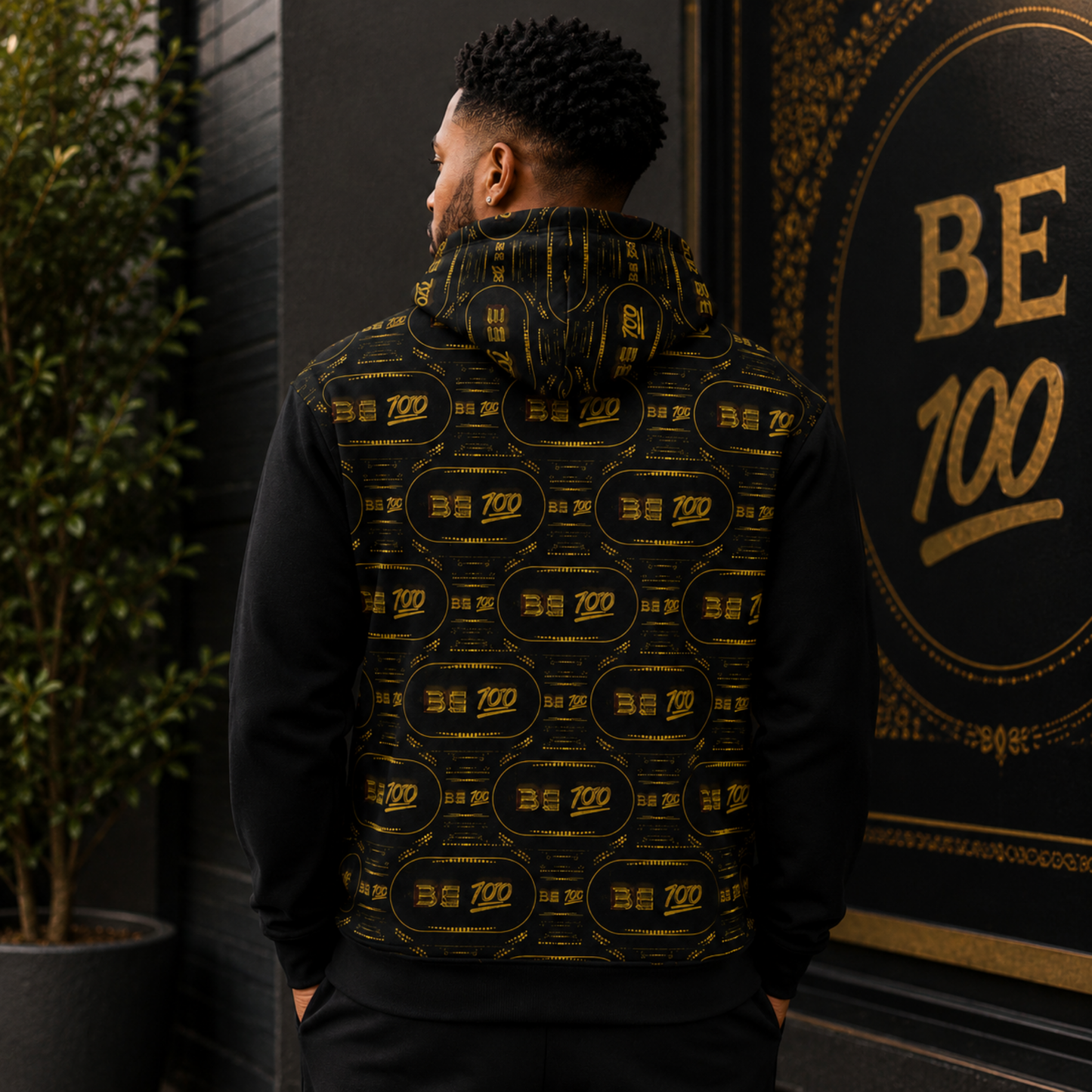 "Be 100" (01) | Unisex Cotton Blend Hoodie