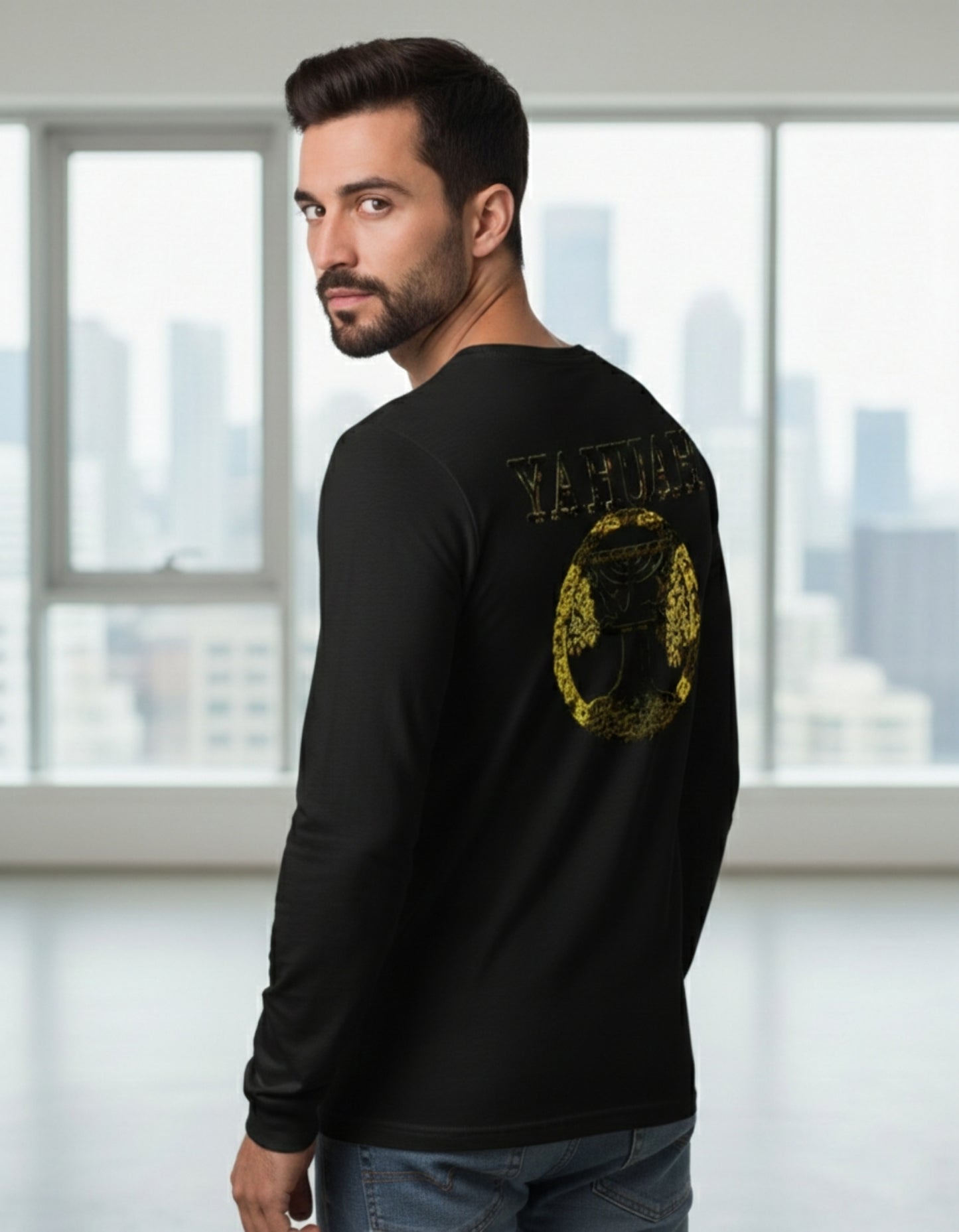Ten Commandments 01 Designer Comfort Colors Men's Garment-dyed Long Sleeve T-shirt (4 colors)