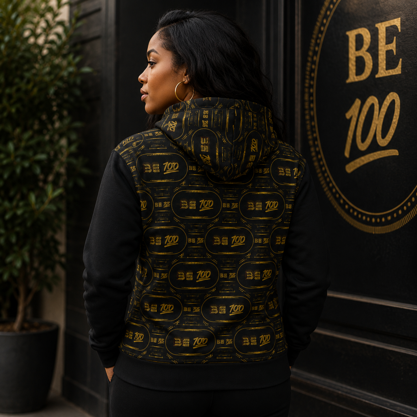 "Be 100" (01) | Unisex Cotton Blend Hoodie