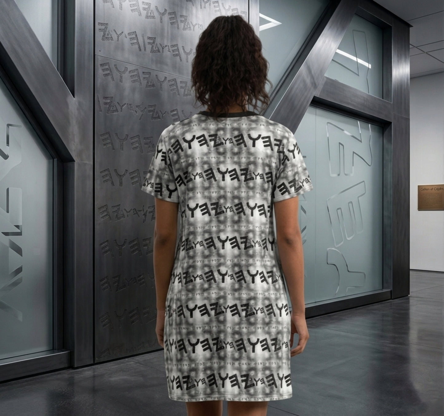Most High God - Yahuah 01-01 Black Designer T-shirt Dress