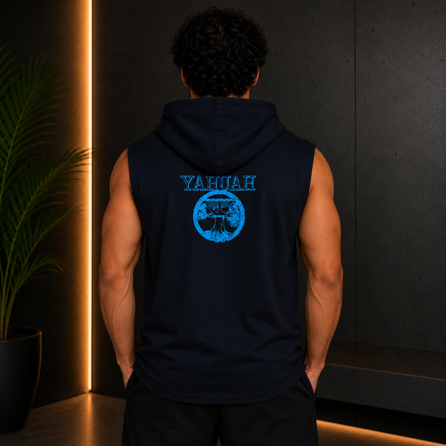 Yahuah: Tree of Life (02-03) - The Living Ruach | Men's Athletic Drop Armhole Hoodie