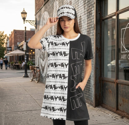 Most High God - Yahuah 01-01 White Designer T-shirt Dress