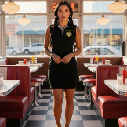 Yahuah: Tree of LIfe (01-01) | Sleeveless Mesh Zip Polo Dress (2 styles)