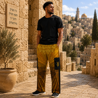 Yahuah: Tree of Life (02-02) - The Firmament Radiance | Men's Cargo Sweatpants