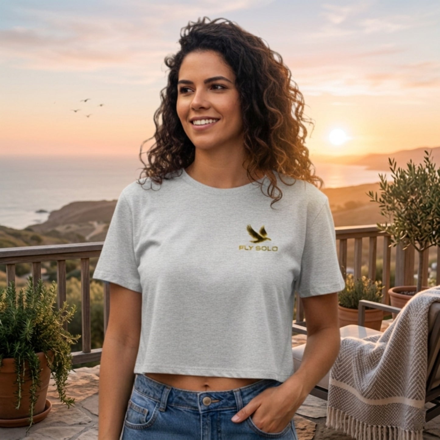 Unity in Solitude (01) "Fly Solo" | Flowy Crop Top | 8 colors