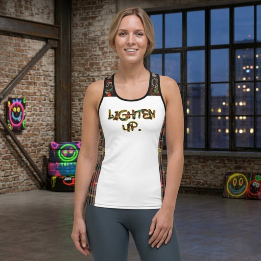 Outspoken Designs 01-01 "Lighten Up" UPF50+ Racerback Tank Top