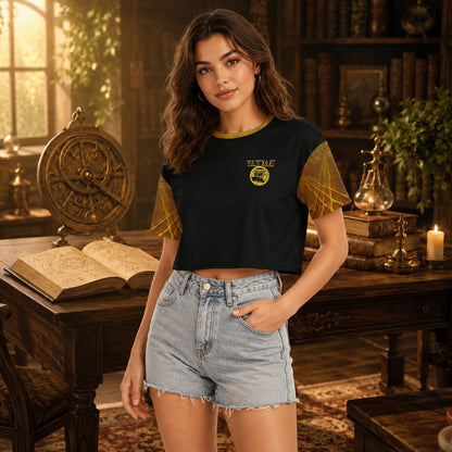 Yahuah: Tree of Life (02-02) - The Firmament Radiance | Drop Shoulder Cotton Crop Top