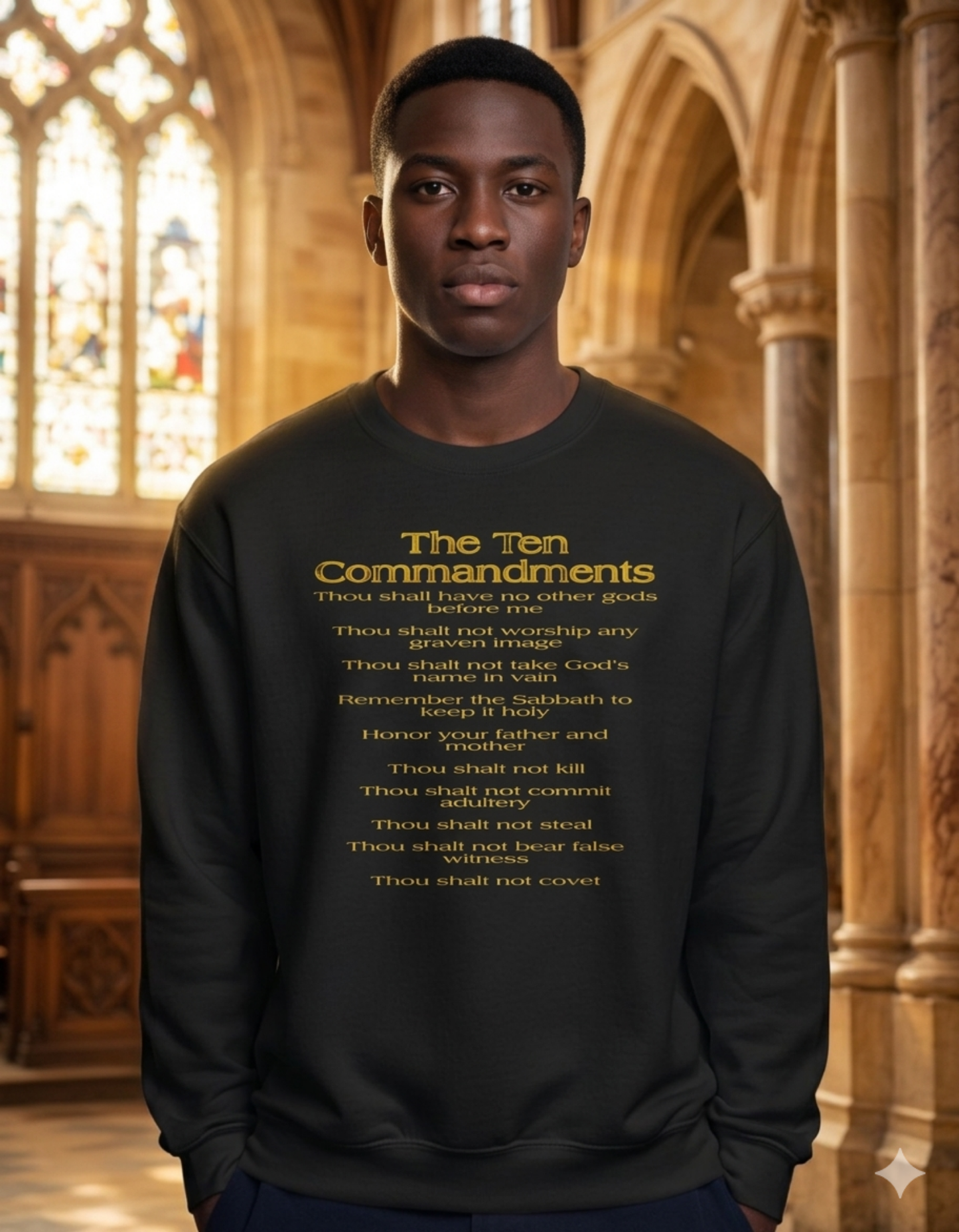 Ten Commandments 01 Designer Hanes Unisex 50/50 Fleece Sweatshirt (2 colors)