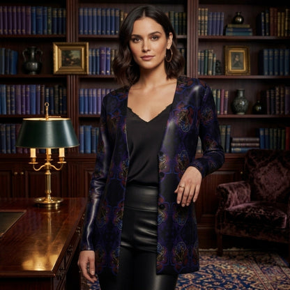 Floral Embosses (01): Nocturnal Sanctuary | Jersey Cardigan