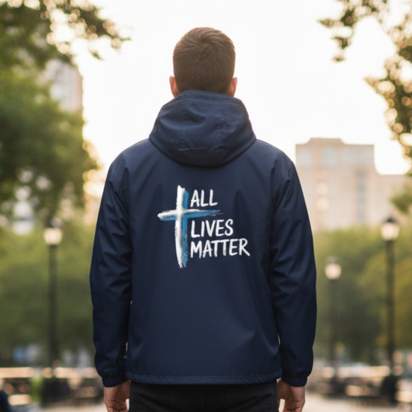 Outspoken Designs 04-02 "All Lives Matter" Designer Champion Packable Unisex Windbreaker