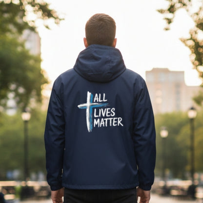 Outspoken Designs 04-02 "All Lives Matter" Designer Champion Packable Unisex Windbreaker