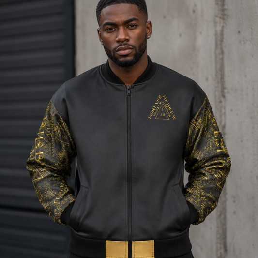 I AM HEBREW 03-01 Men's Bomber Jacket with Sleeve Pocket