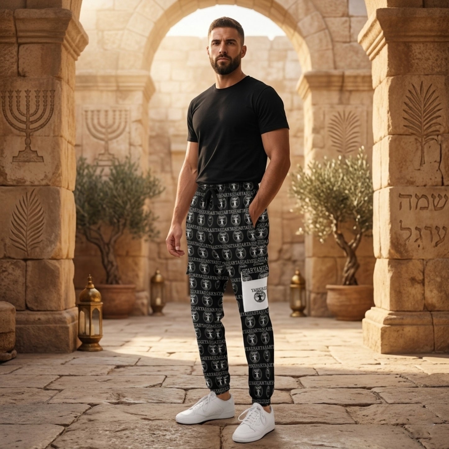 Yahuah: Tree of Life (02-05) - The Dualism Refined | Unisex Triblend Fleece Cargo Joggers
