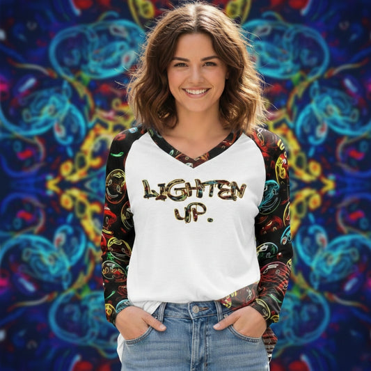 Outspoken Designs 01-01 "Lighten Up" Designer V-neck Long Sleeve T-shirt