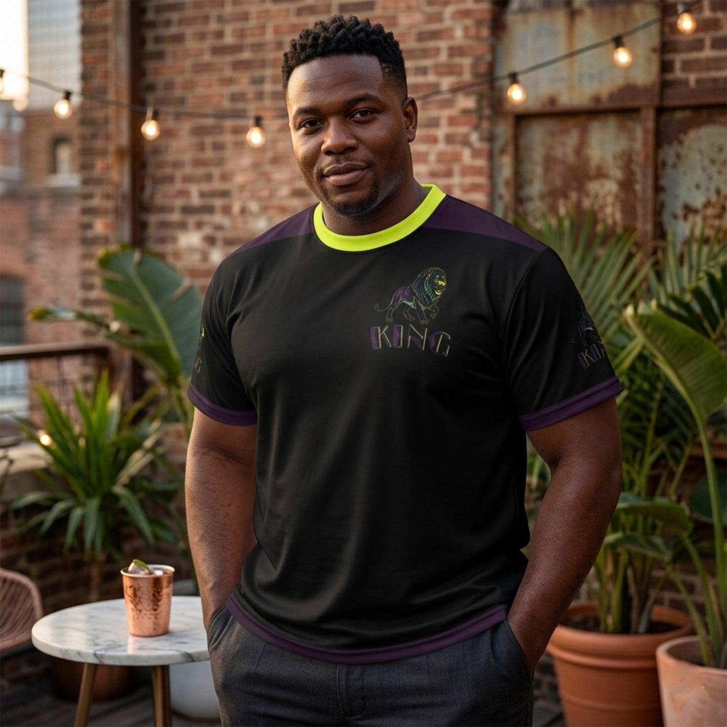 KING 01-01 Men's Designer Plus Size T-shirt